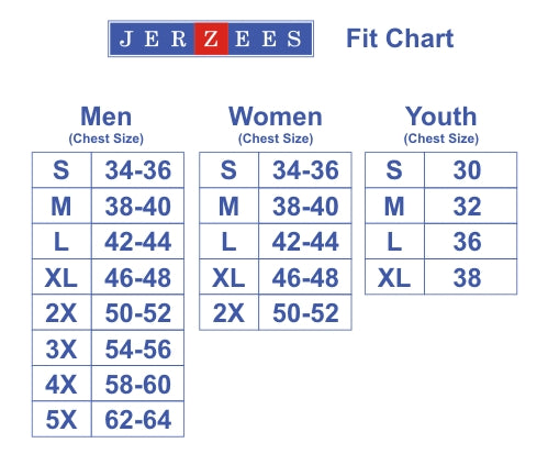 Jerzees - Size Chart 