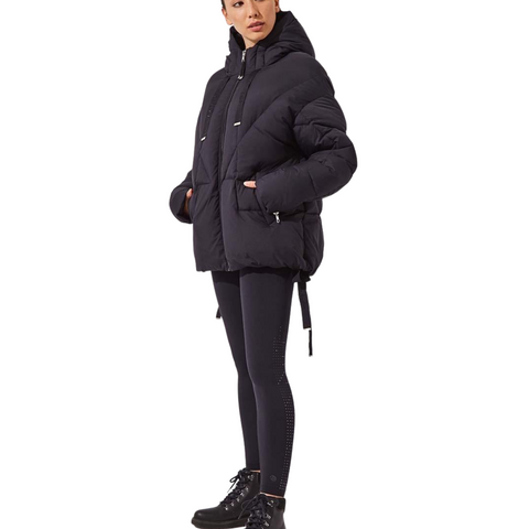 Stratosphere Black Down Slouchy Puffer Jacket
