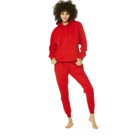 Unisex Pullover Hoodie & Jogger - Red