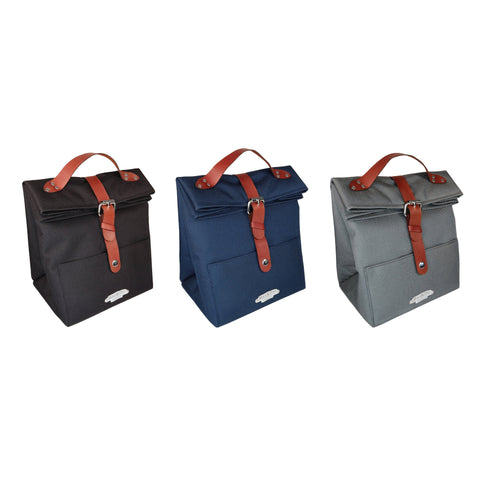 Fold Top Lunch Bag - Navy Blue