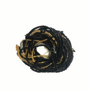 Waist Beads/w Charm - Black & Gold