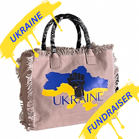 FUNDRAISER - Ukraine Shoulder Tote - Beige