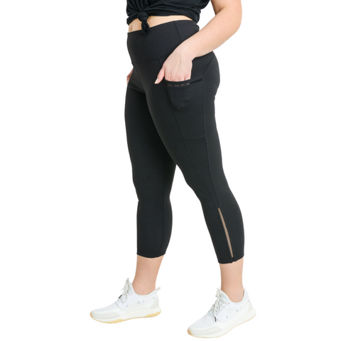 High Waisted Leggings with Mesh
