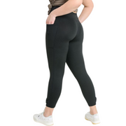 High Waisted Leggings - Bow Accent - Plus Sizes