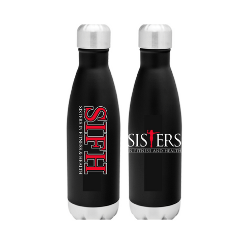 H20 Water Bottle Black Red