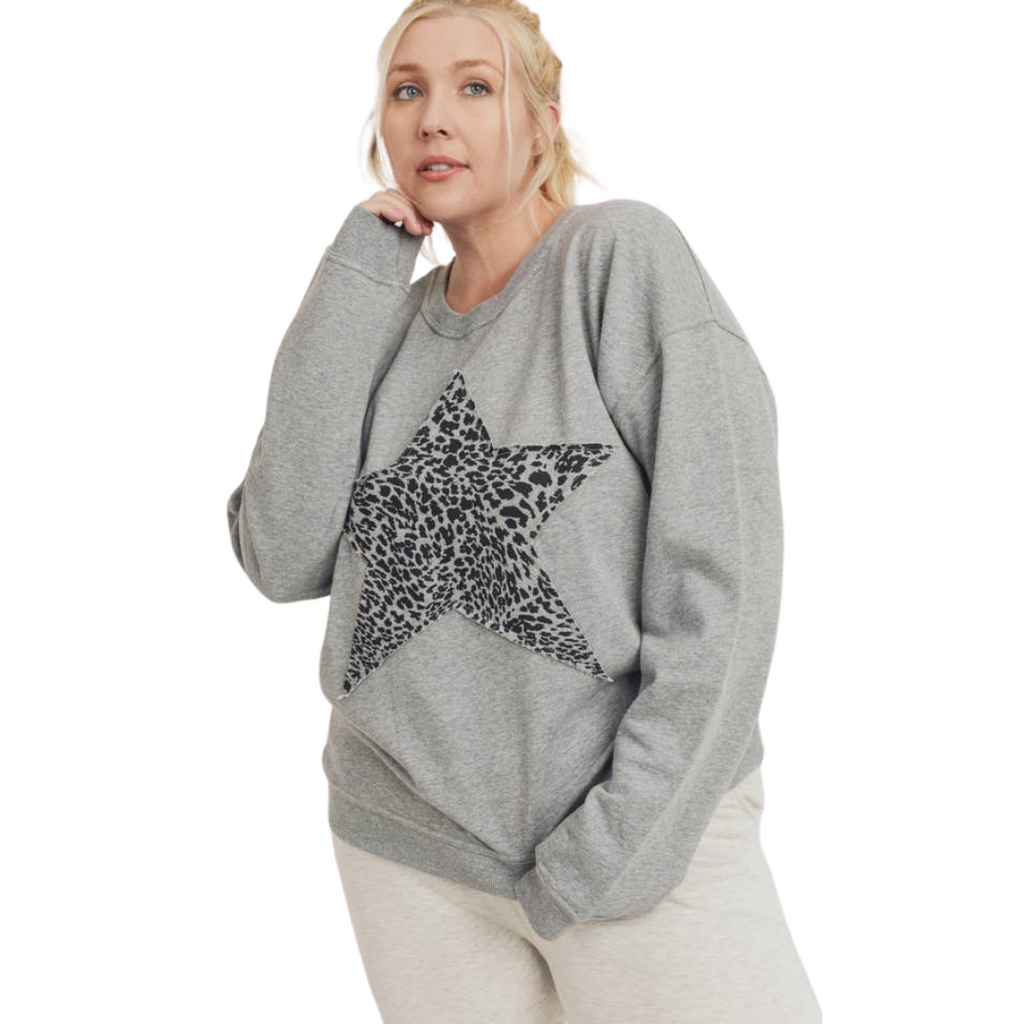 Grey online star sweatshirt