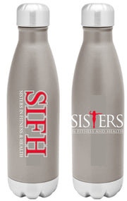 Stainless Water Bottle Silver Red at 19.99