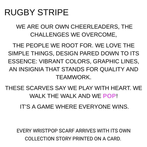 Wristpop - Blue Rugby Stripe Print - 100% Artificial Silk