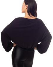 Cassidy Ribbed Knit Top - Black